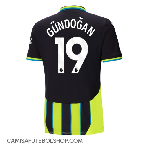 Camisa de time de futebol Manchester City Ilkay Gundogan #19 Replicas 2º Equipamento 2024-25 Manga Curta